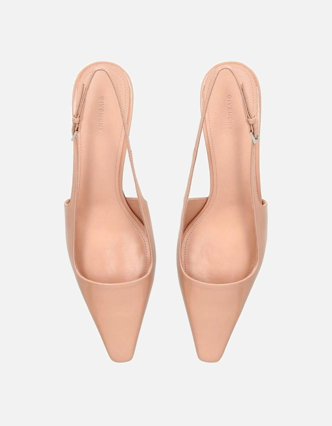 Patent Leather Almond Toe Ankle Strap Heels Women - Beige Pumps