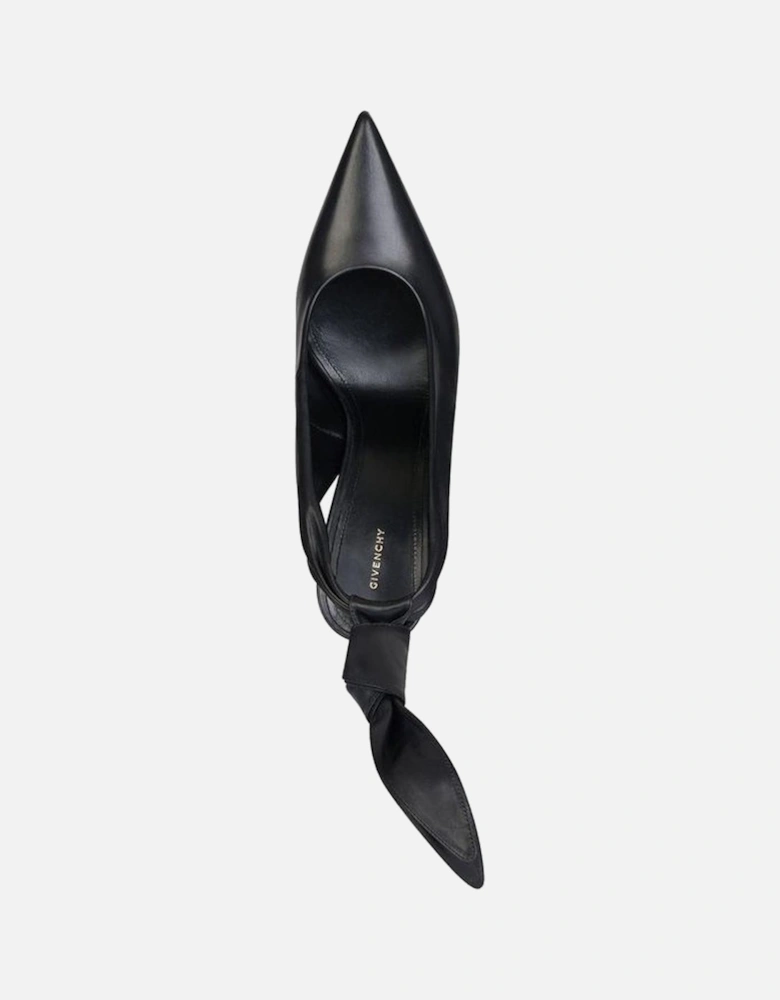 Pointed Toe Heels with Golden Hourglass Heel Women - Black Pumps