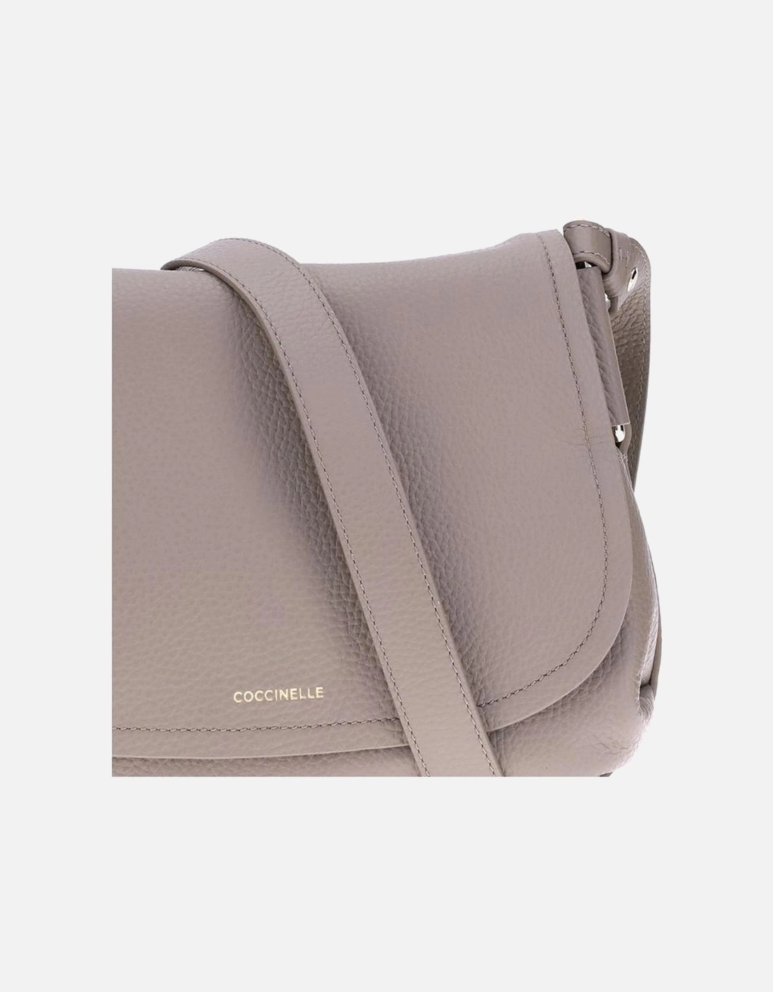 Rebekka Curvy Leather Shoulder Bag Women - Beige