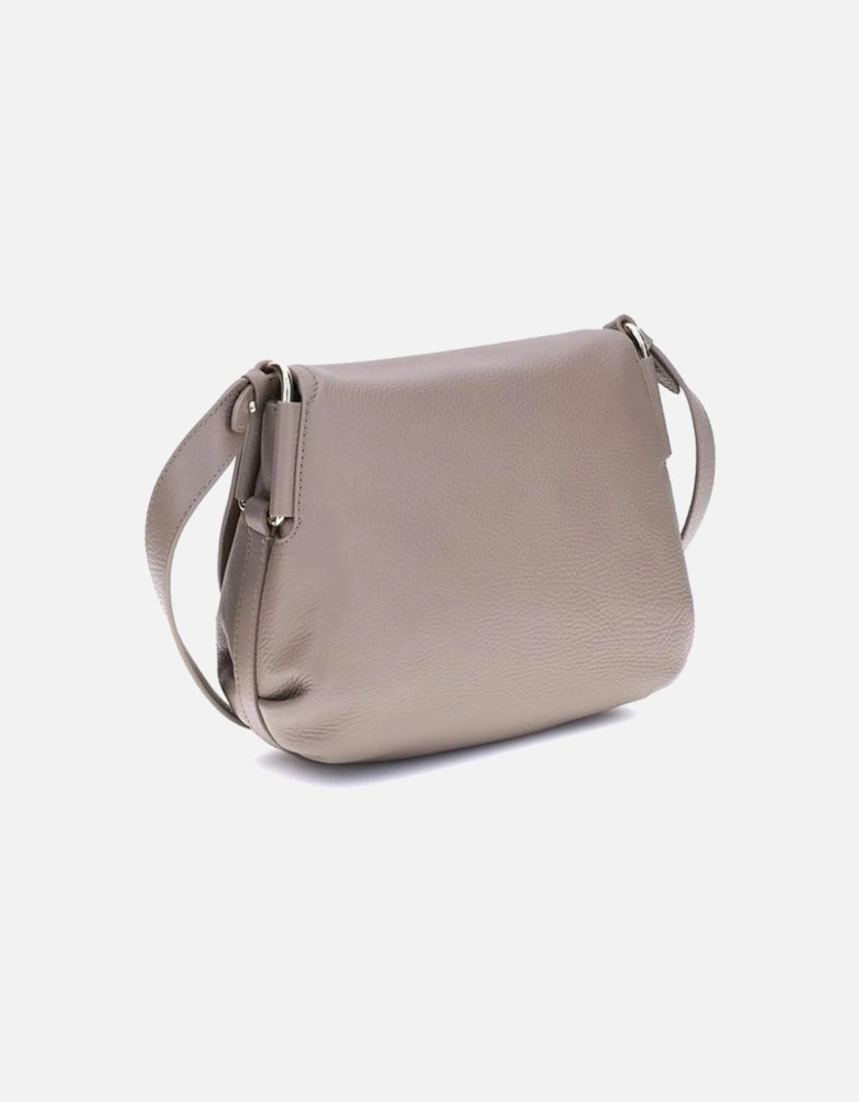 Rebekka Curvy Leather Shoulder Bag Women - Beige