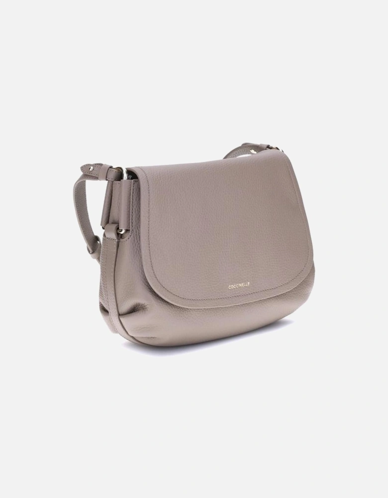 Rebekka Curvy Leather Shoulder Bag Women - Beige
