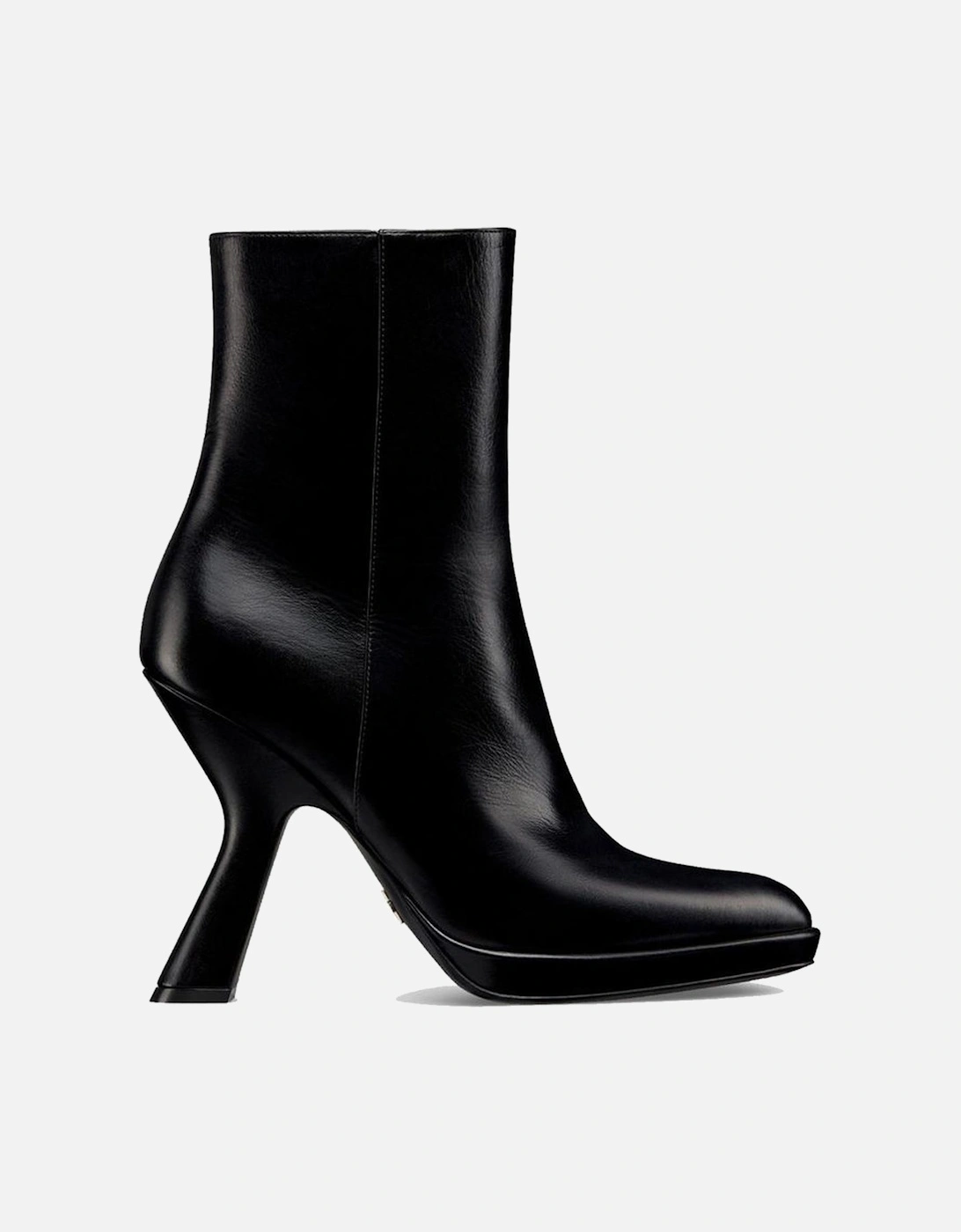 Pointed Toe Leather Heeled Ankle Boots Women - Black, 4 of 3