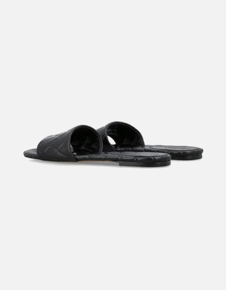 Intrecciato Leather Open-Toe Sandals Women - Black Shoes
