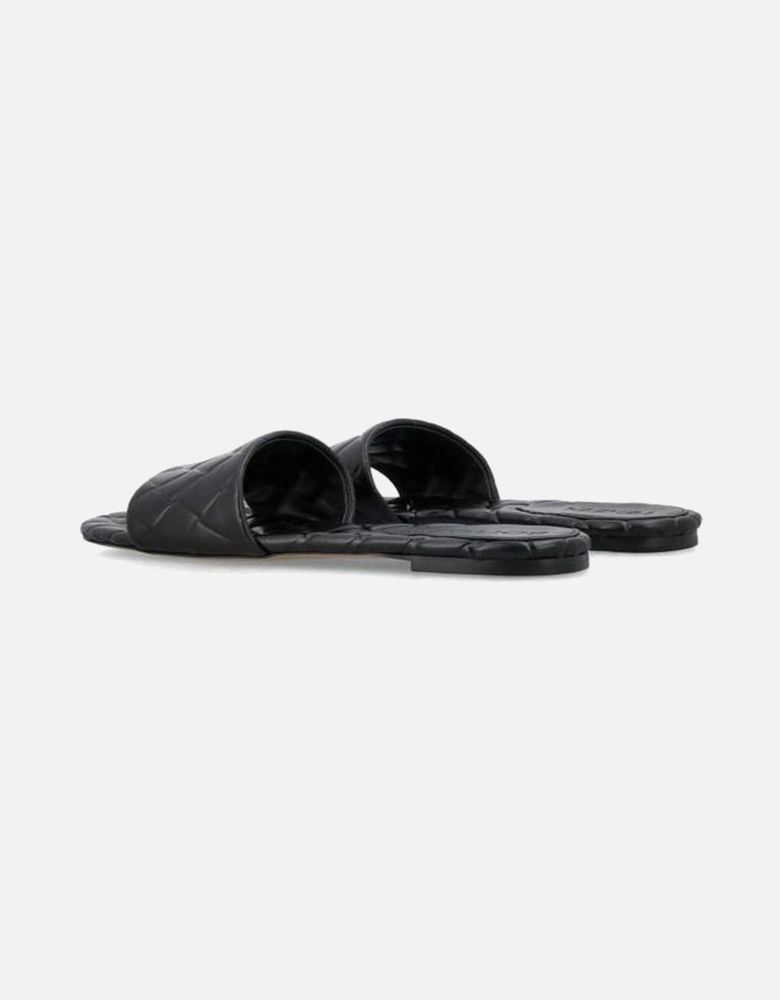 Intrecciato Leather Open-Toe Sandals Women - Black Shoes