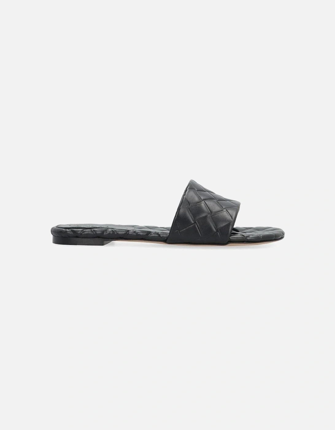 Intrecciato Leather Open-Toe Sandals Women - Black Shoes, 5 of 4