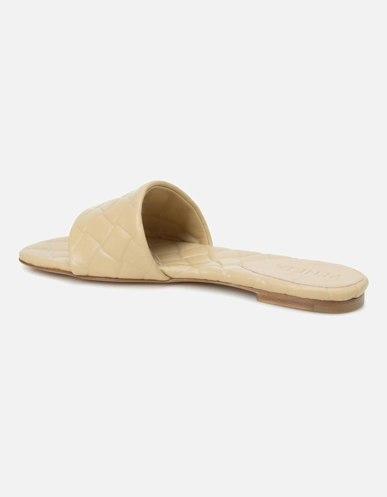 High Frequency Weave Motif Leather Sandals Women - Beige