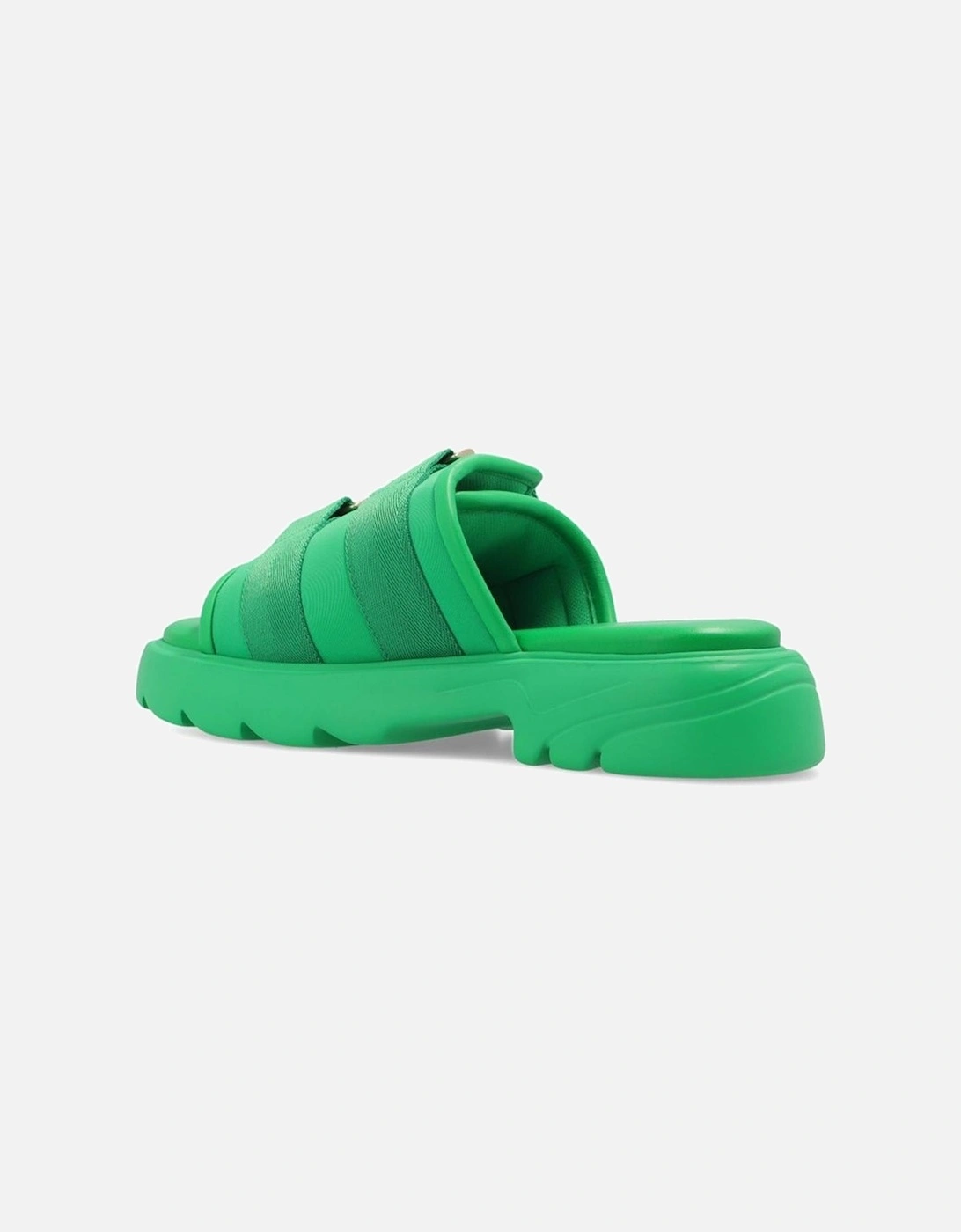 Nylon Sneakers with Leather Details Women - Green Shoes