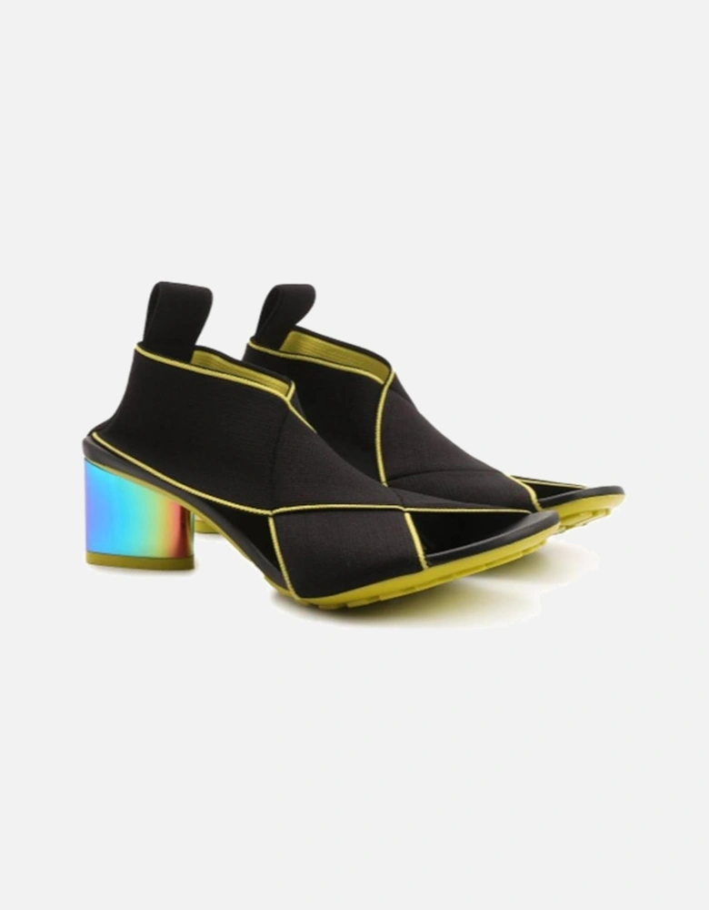 Fabric Round Toe Sneakers with Rubber Sole Women - Black Sandals