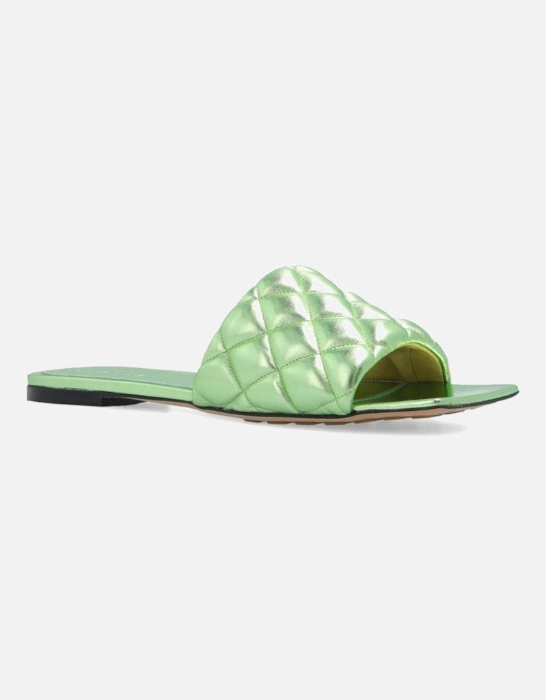 Calf Leather Lace-Up Sneakers Women - Green Sandals