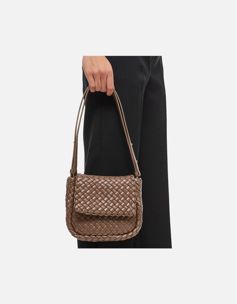 Woven Shoulder Bag with Flap Closure Fashionable Everyday Carry
