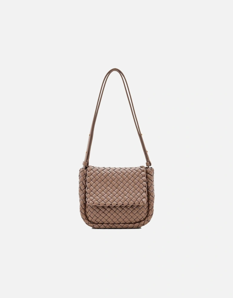 Woven Shoulder Bag with Flap Closure Fashionable Everyday Carry