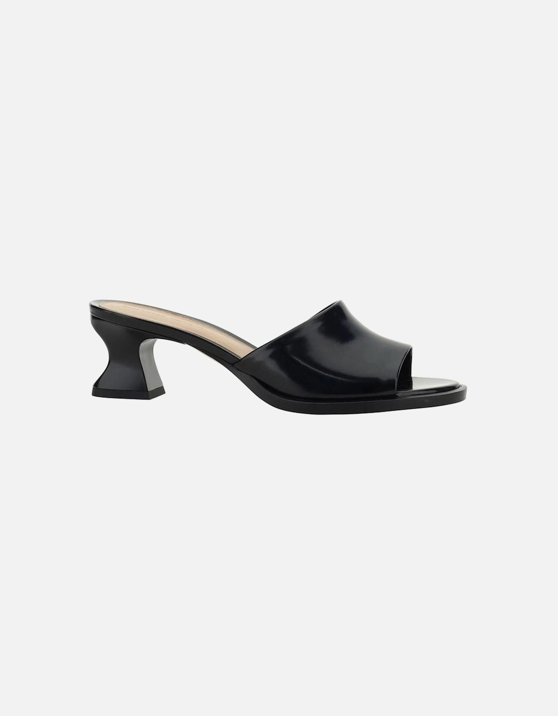 Calf Leather Sculptured Heel Shoes Women - Black, 5 of 4