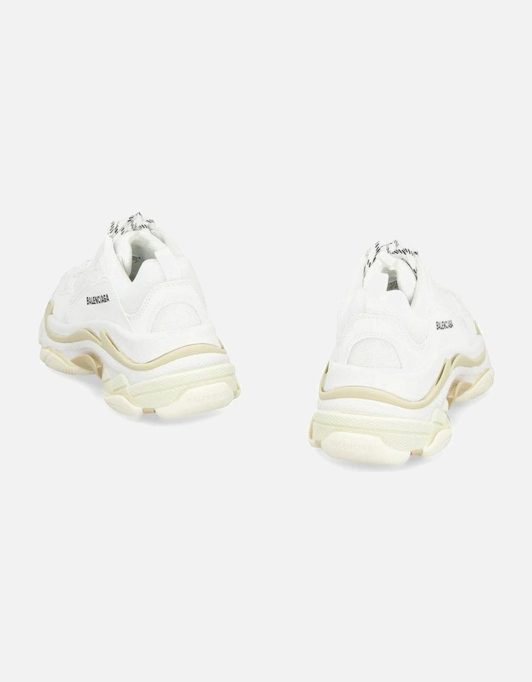 Calf Leather Lace-Up Sneakers with Mesh Inserts Women - White