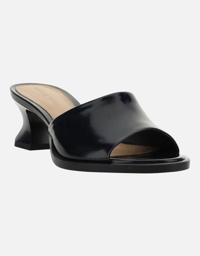 Calf Leather Sculptured Heel Shoes Women - Black