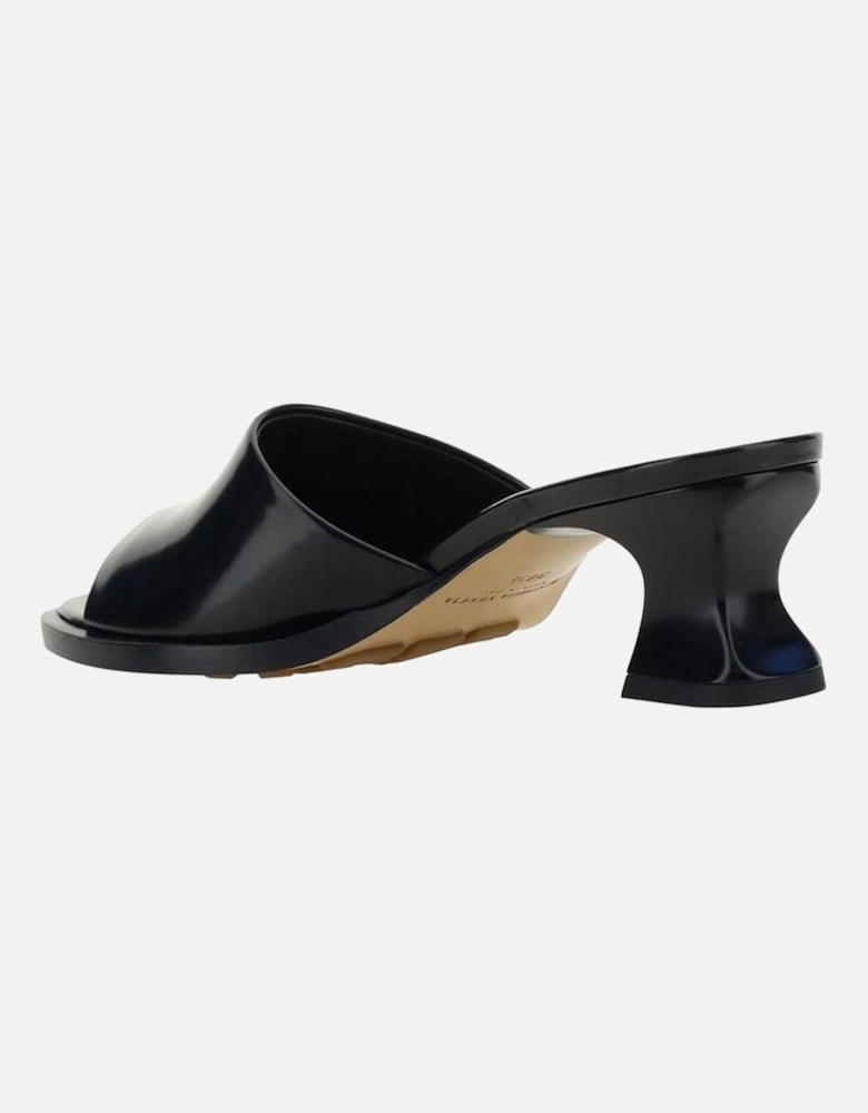 Calf Leather Sculptured Heel Shoes Women - Black