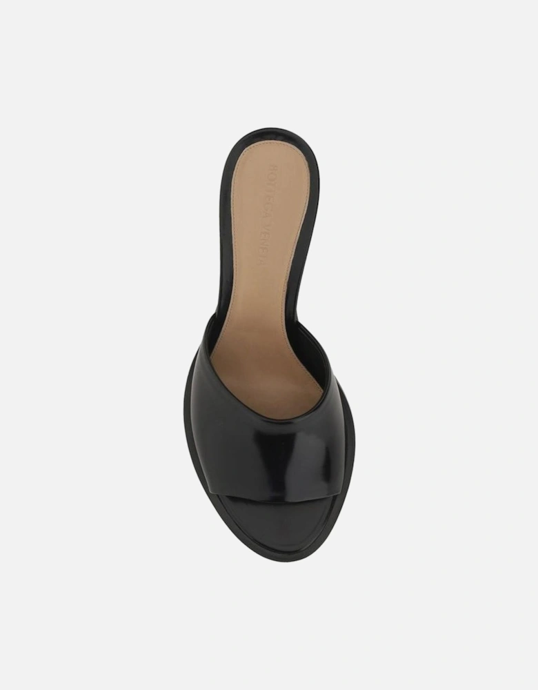 Calf Leather Sculptured Heel Shoes Women - Black