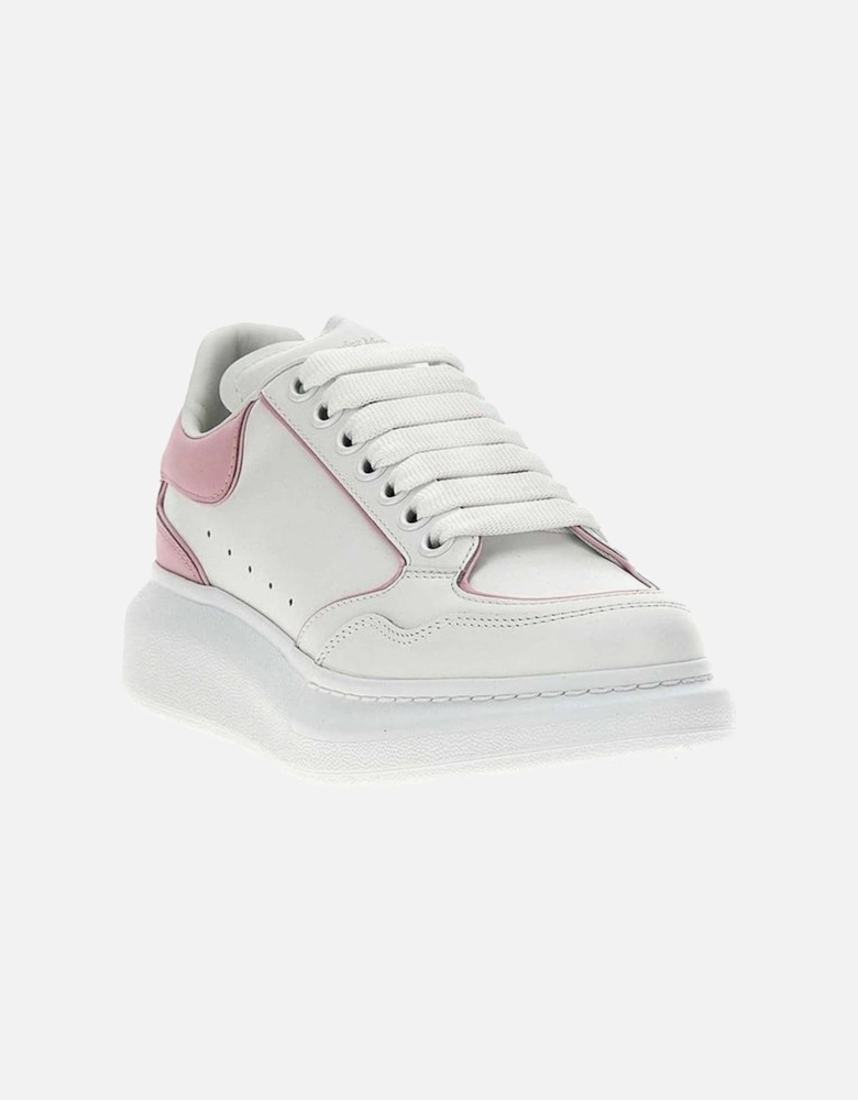 Calf Leather Round Toe Lace-Up Sneakers Women - White