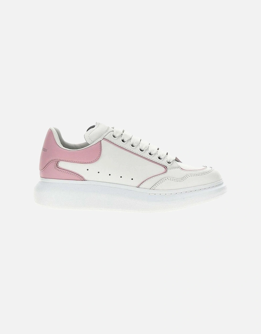 Calf Leather Round Toe Lace-Up Sneakers Women - White, 5 of 4