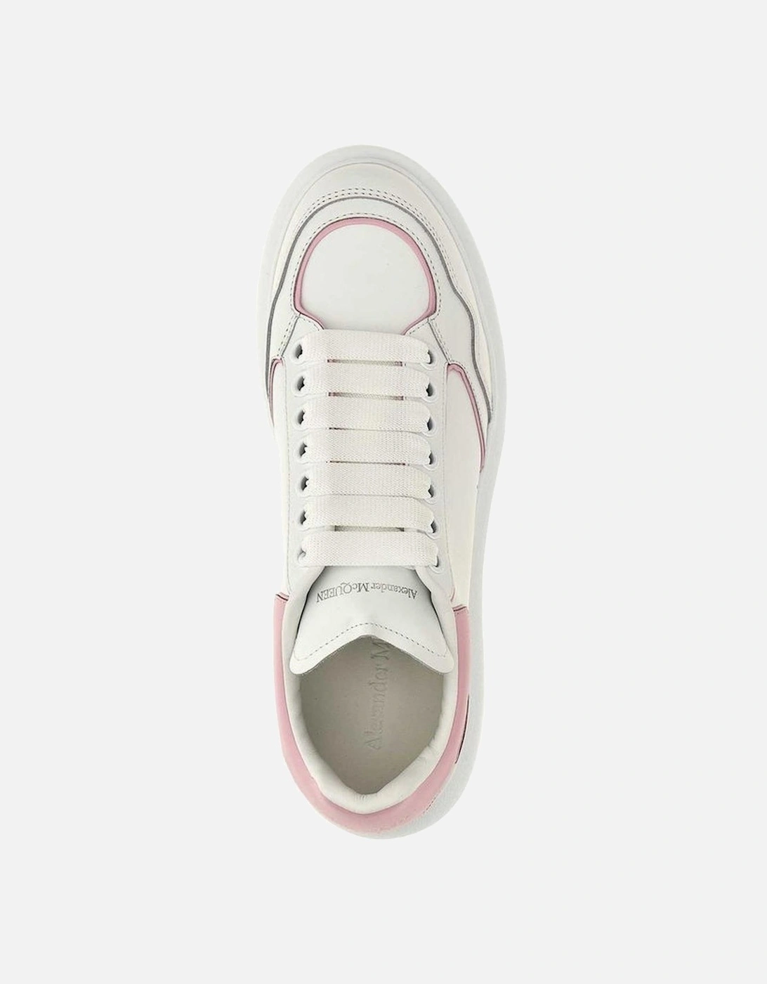 Calf Leather Round Toe Lace-Up Sneakers Women - White