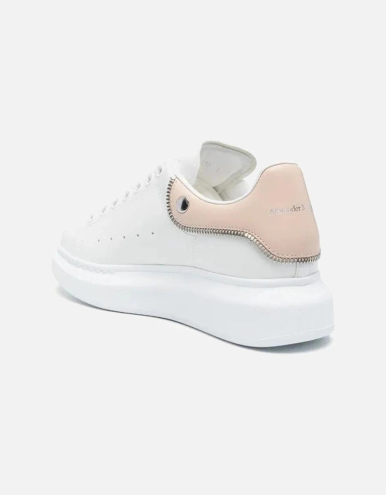 Calf Leather Round Toe Lace-Up Sneakers Women - White