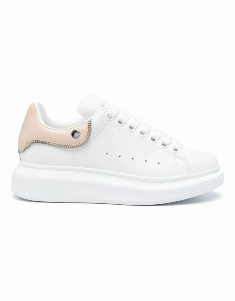 Calf Leather Round Toe Lace-Up Sneakers Women - White