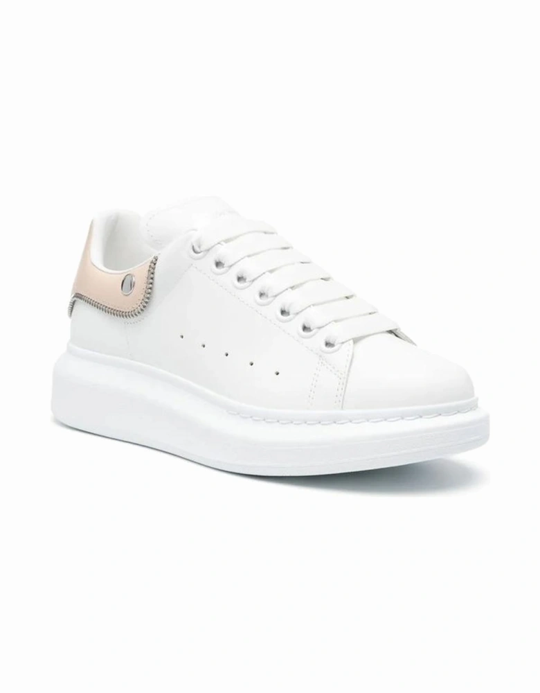 Calf Leather Round Toe Lace-Up Sneakers Women - White