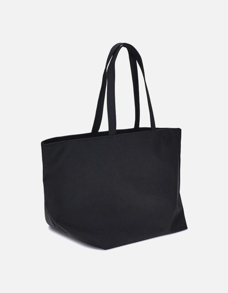 Minimalist Punch Tote Bag with Embossed Logo Women - Gold Shoulder