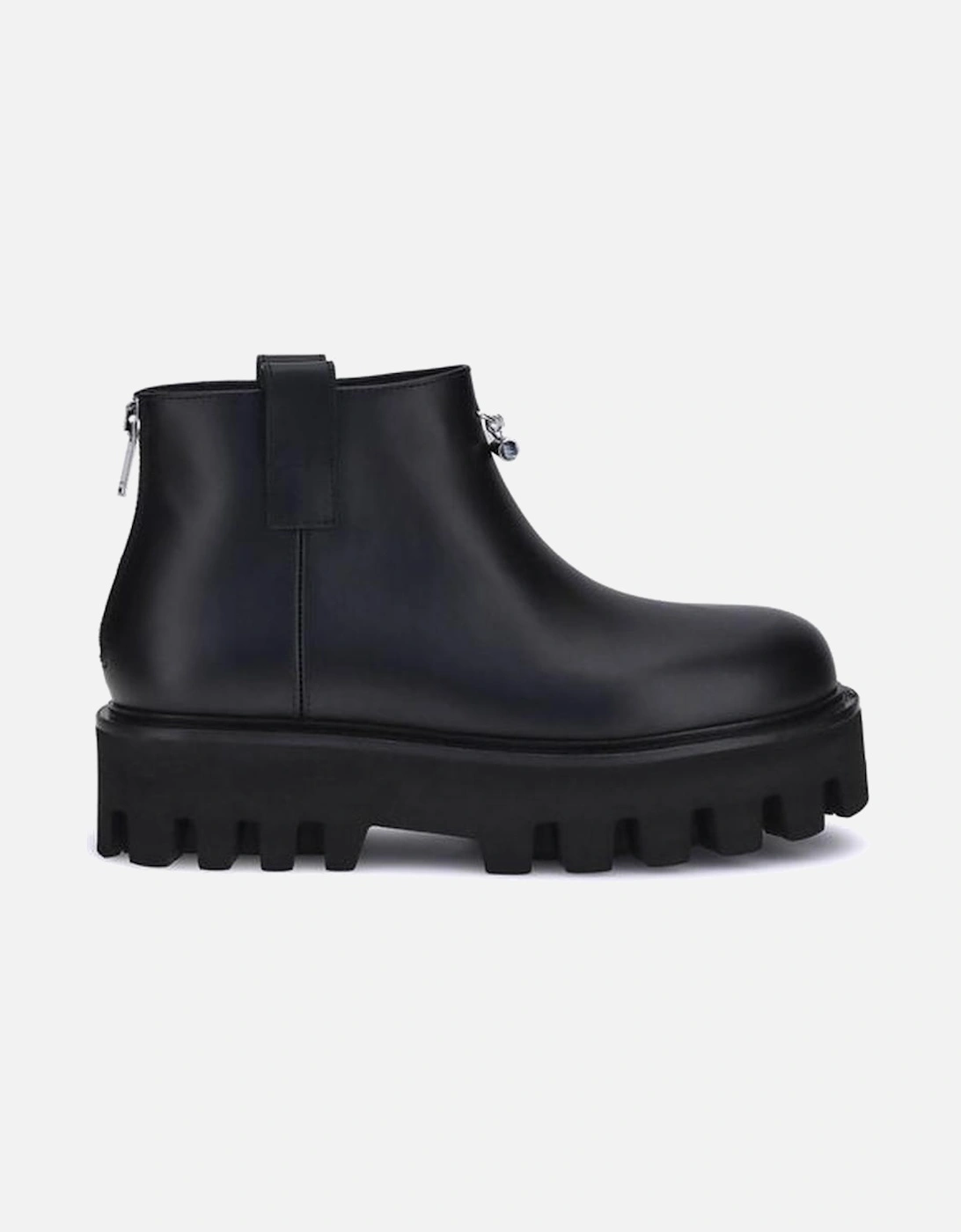 Platform Ankle Boots with High Sole and Back Zipper Women - Black, 4 of 3