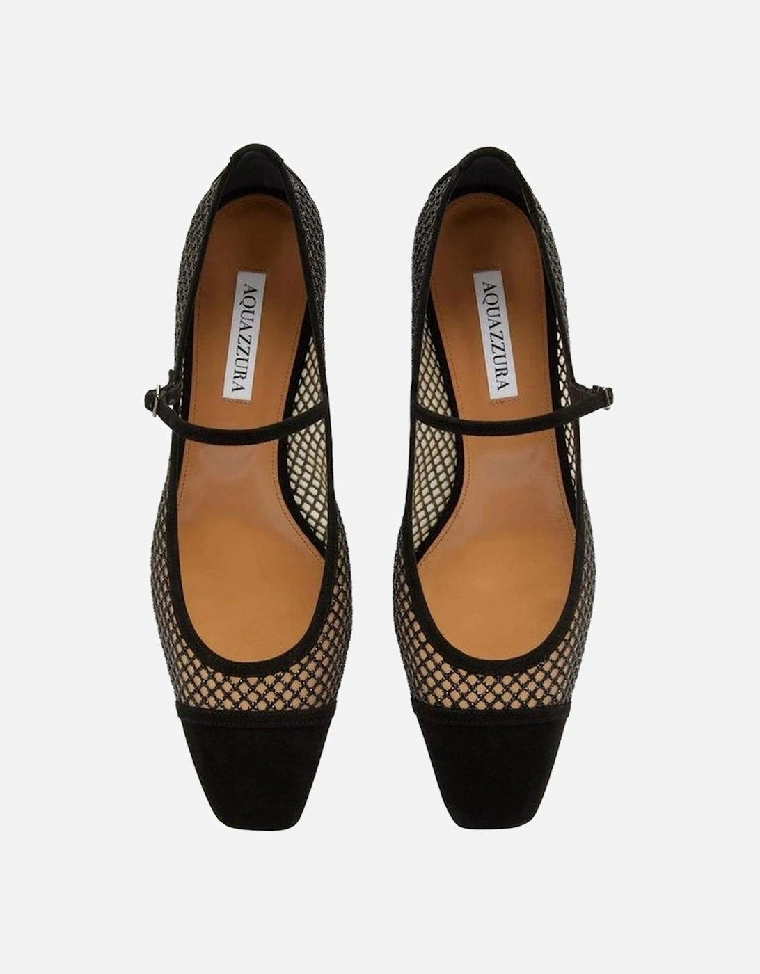Calf Leather Square Toe Buckled Strap Shoes Women - Black