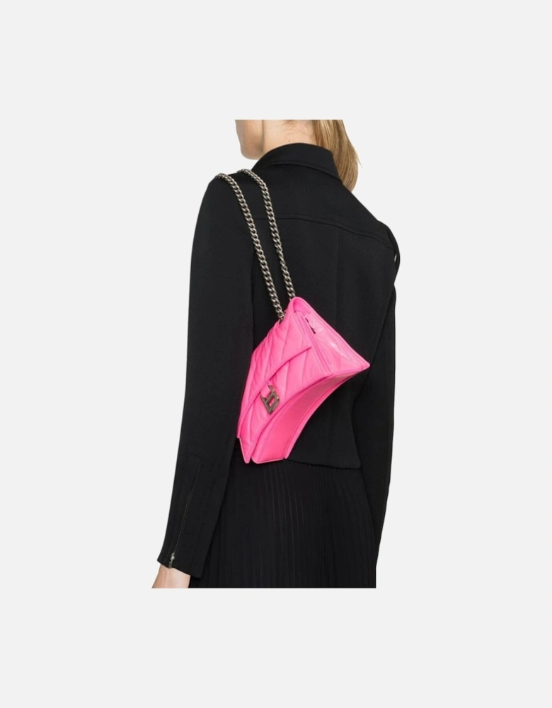 Quilted Leather Shoulder Bag with Chain Strap Women - Multicolor