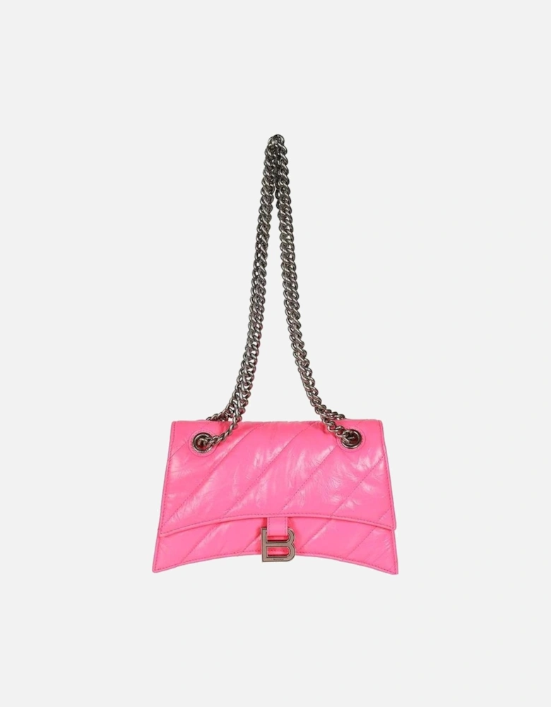 Quilted Leather Shoulder Bag with Chain Strap Women - Multicolor