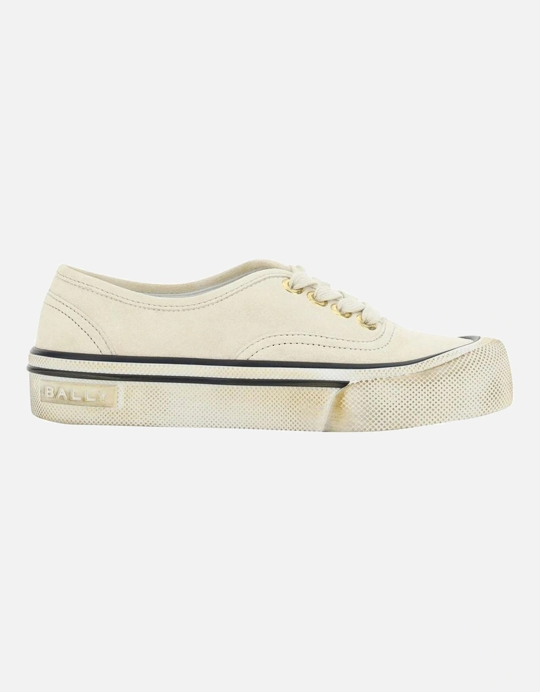 Calf Leather Lace-Up Sneakers Women - White, 5 of 4