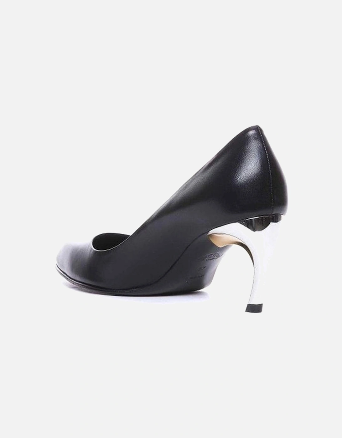 Sheepskin Leather Slip-On Heeled Shoes Women - Black Pumps