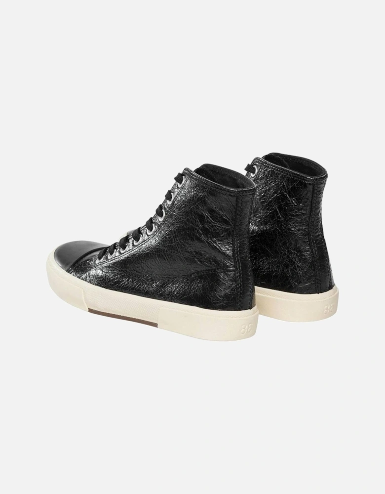 Calf Leather Lace-Up Sneakers Women - Black