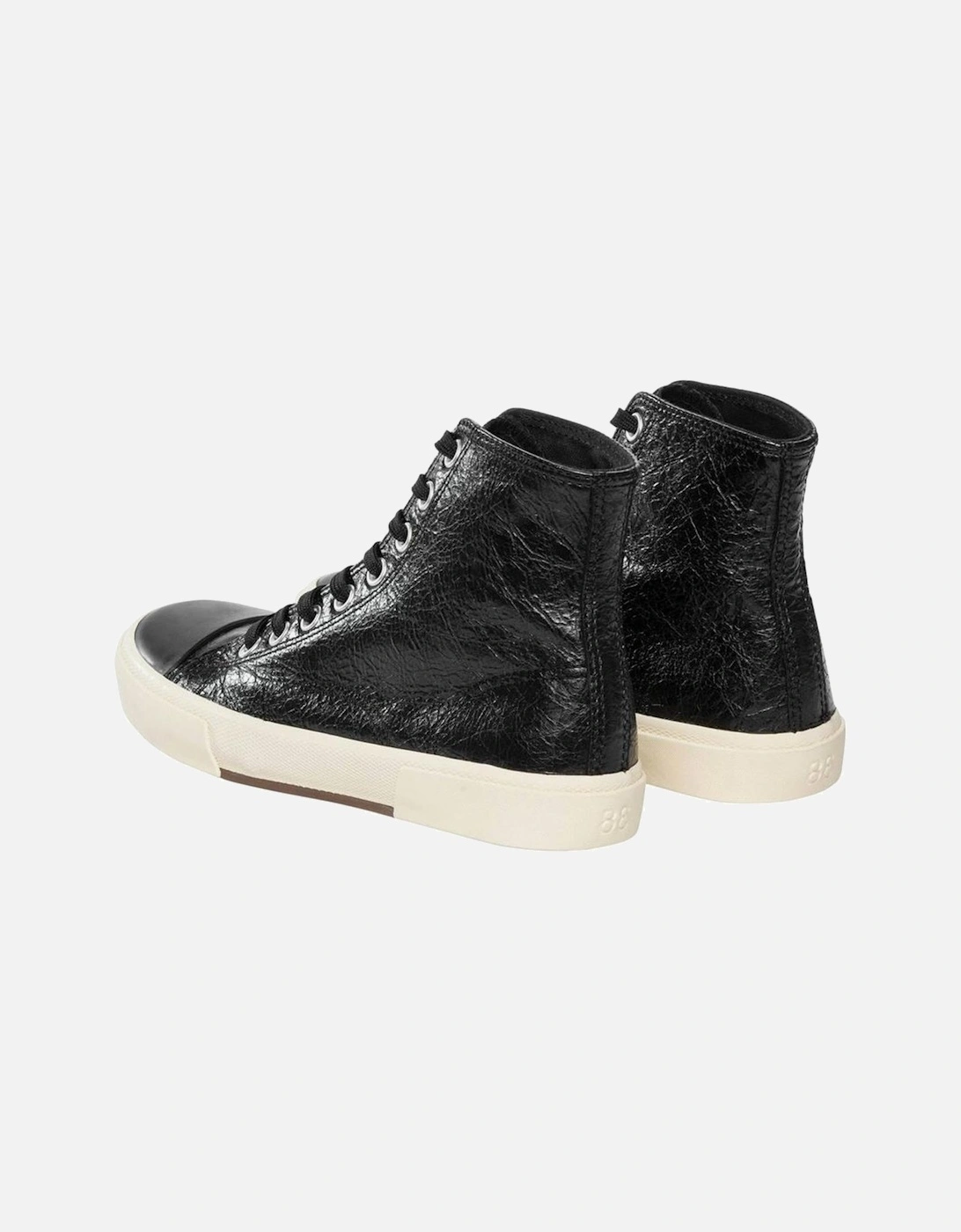Calf Leather Lace-Up Sneakers Women - Black