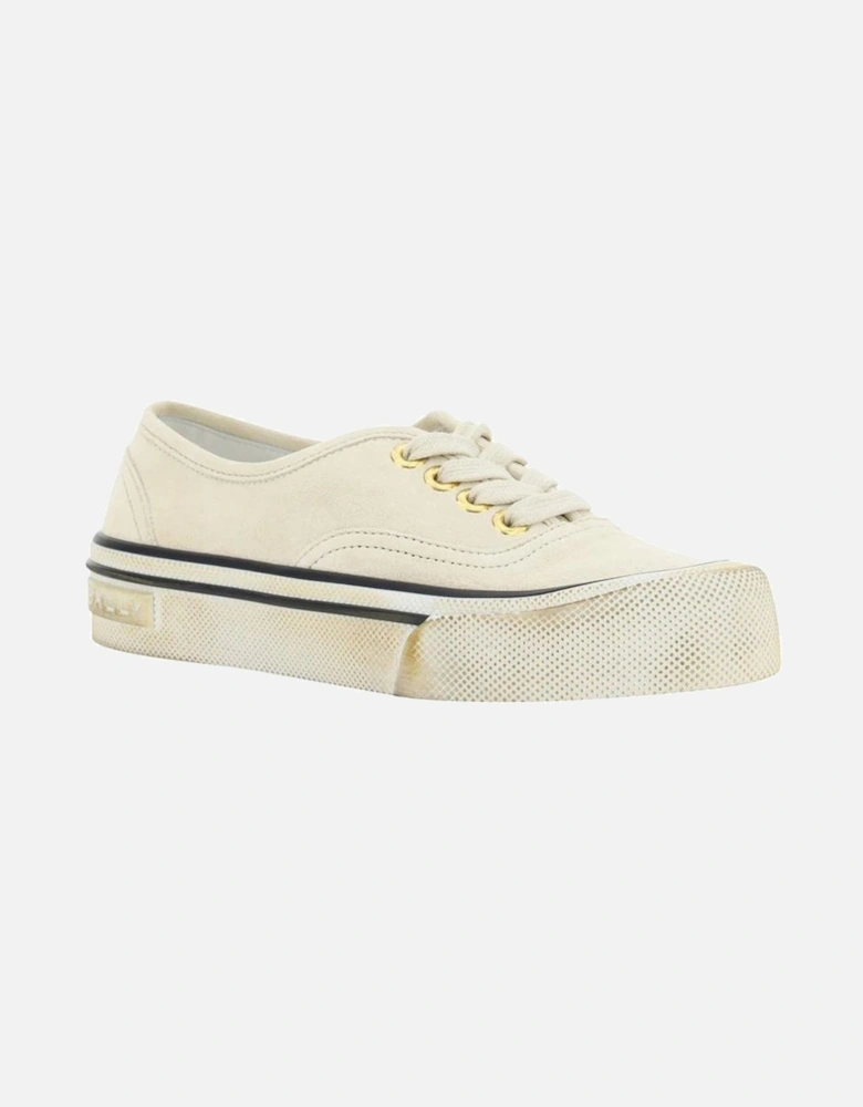 Calf Leather Lace-Up Sneakers Women - White
