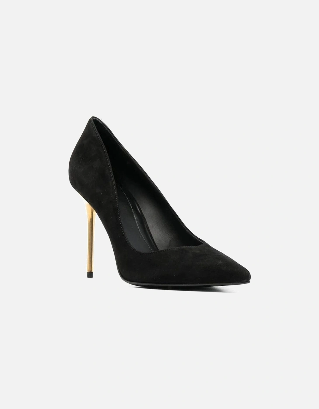 Pointed Toe Suede Effect Heel Shoes Women - Black Pumps