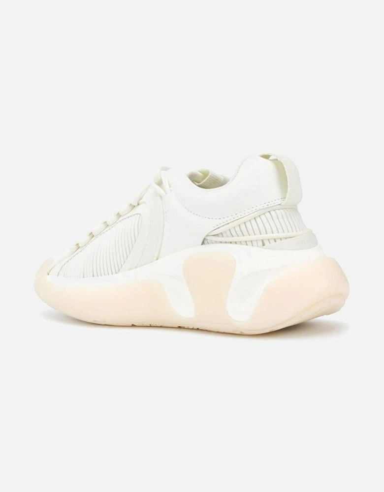 Mesh Panel Sneakers with Rubber Sole Women - White