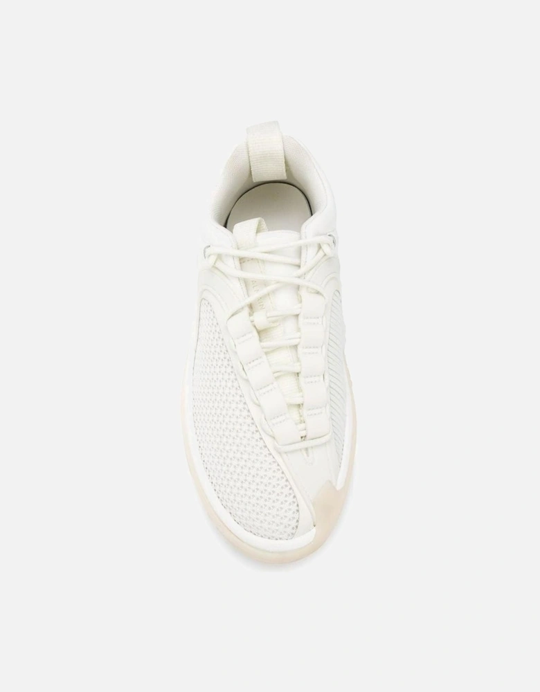 Mesh Panel Sneakers with Rubber Sole Women - White