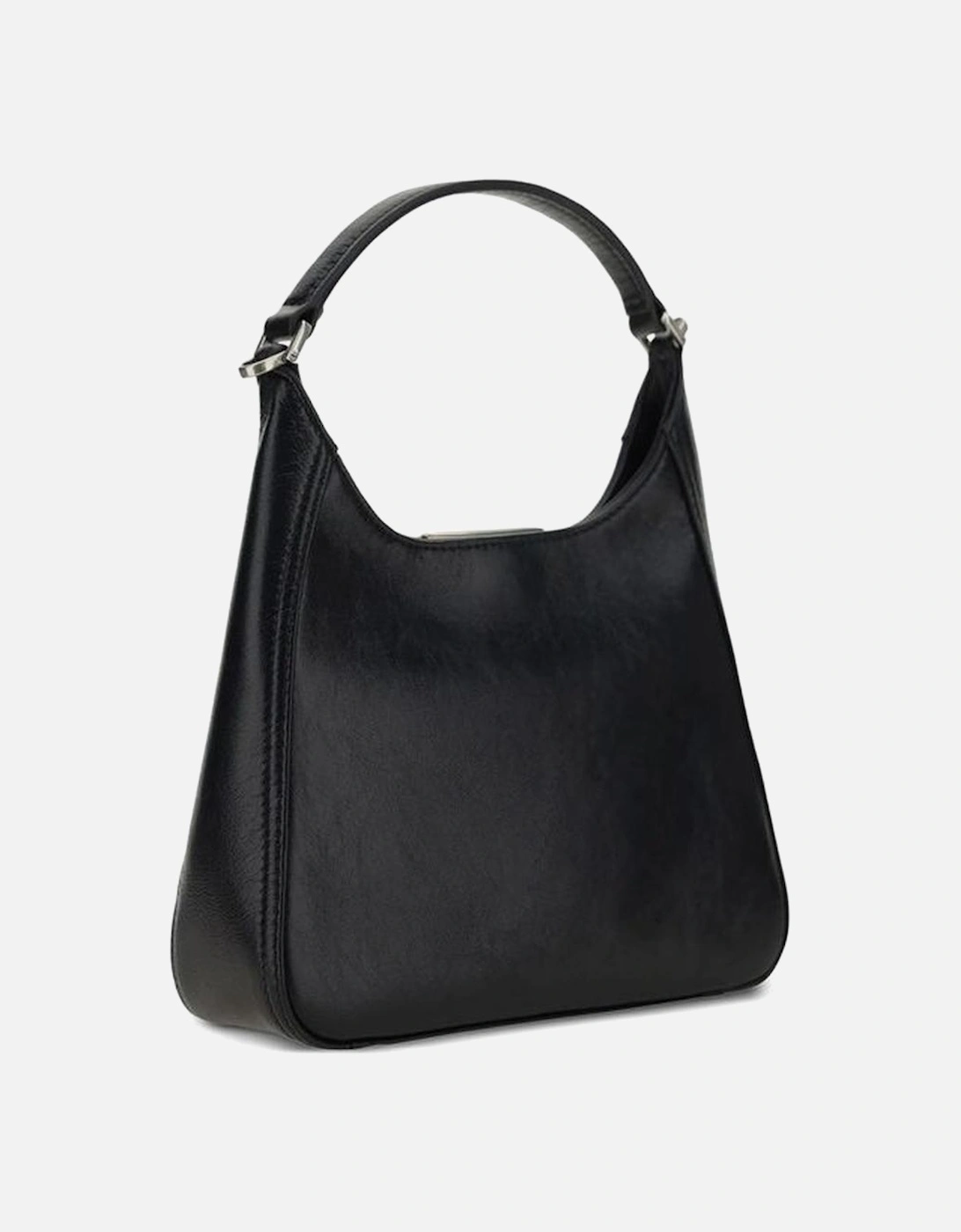 Stylish Shoulder Bag with Top Handle and Clasp Closure Women - Black