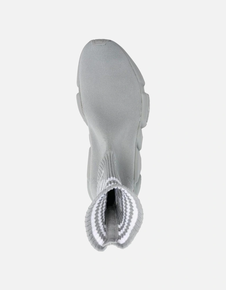 Embroidered Logo Nylon Sneakers Women - Gray