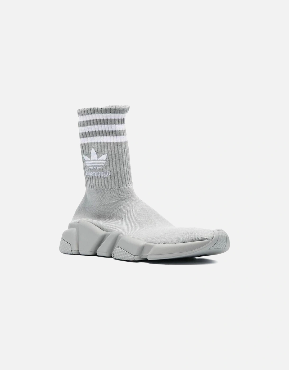 Embroidered Logo Nylon Sneakers Women - Gray