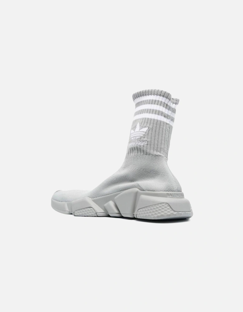 Embroidered Logo Nylon Sneakers Women - Gray