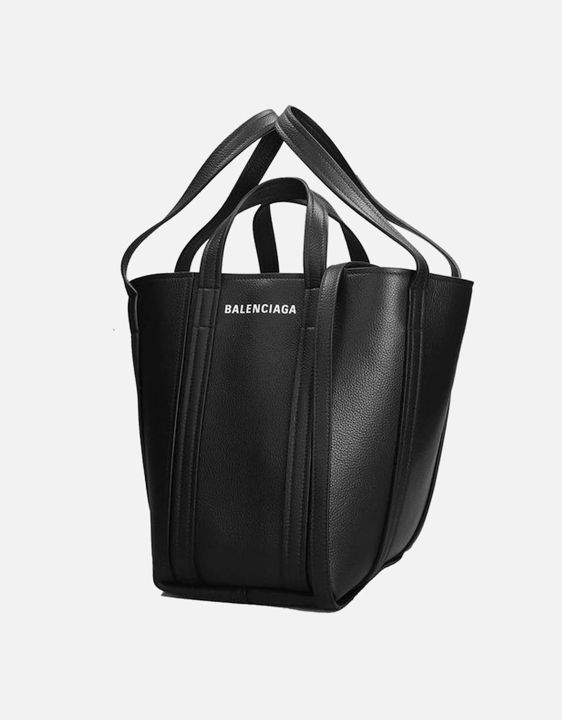Elegant Leather Everyday Tote Bag with Double Handles Women - Black