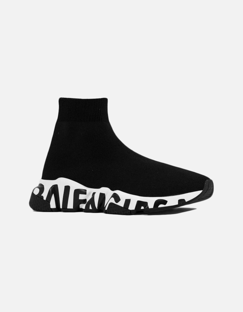 Slip-On Fabric Sneakers with Logo Detail Women - Black