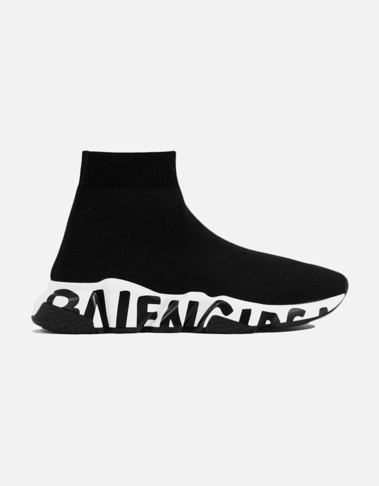 Slip-On Fabric Sneakers with Logo Detail Women - Black