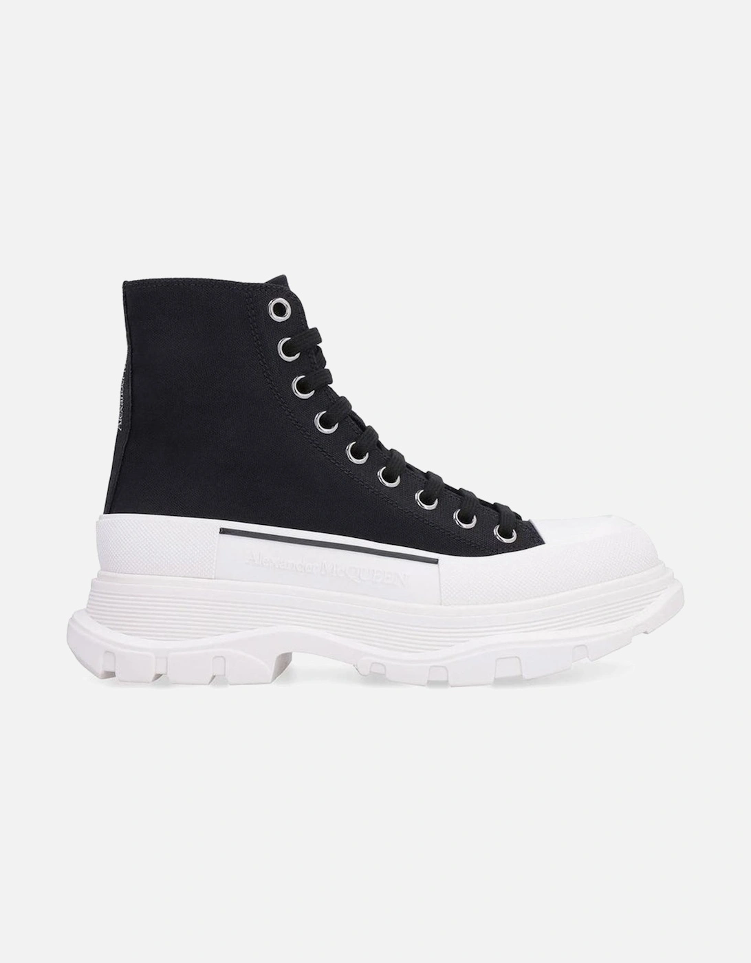Canvas Lace-Up Sneakers with Logo Detailing Women - Black, 4 of 3