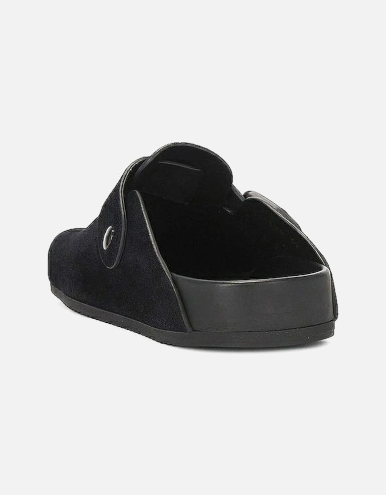 Calf Leather Sandals with Adjustable Buckle Women - Black Shoes