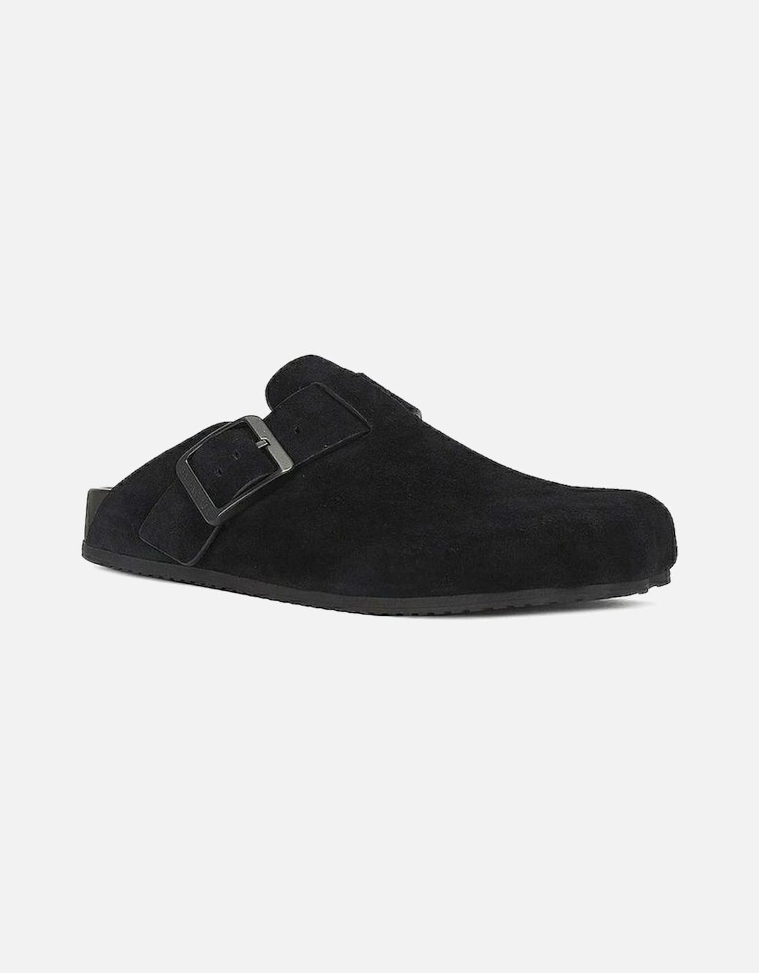 Calf Leather Sandals with Adjustable Buckle Women - Black Shoes