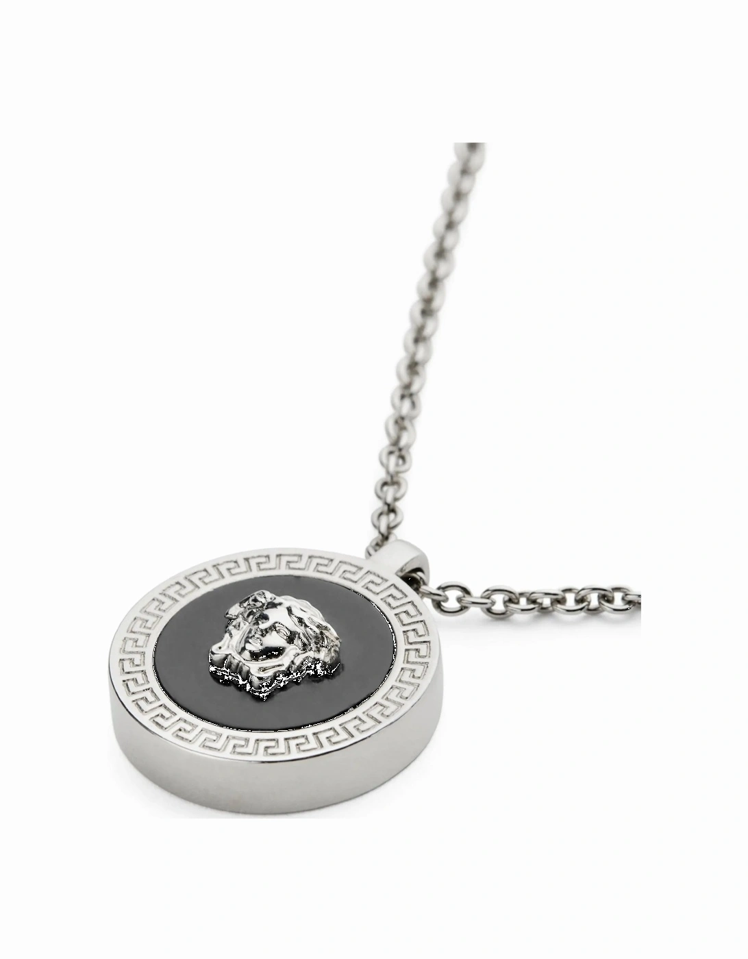 Circular Medusa Necklace Silver